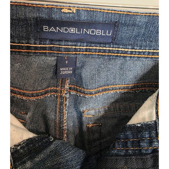 Bandolinoblu Cropped Jeans Women's Size 8 Wide Leg Cotton Blend Stylish Classic - Picture 3 of 6